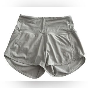 Lululemon Athletica 3.5” inseam Light Gray speed up Athletic Shorts